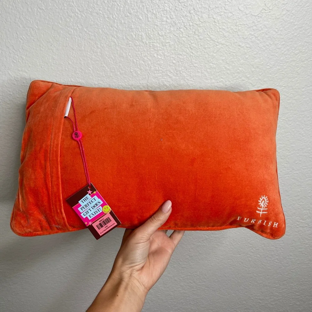 Furbish Studio Fall So Hard Mother Nature Needlepoint Pillow Green Orange New